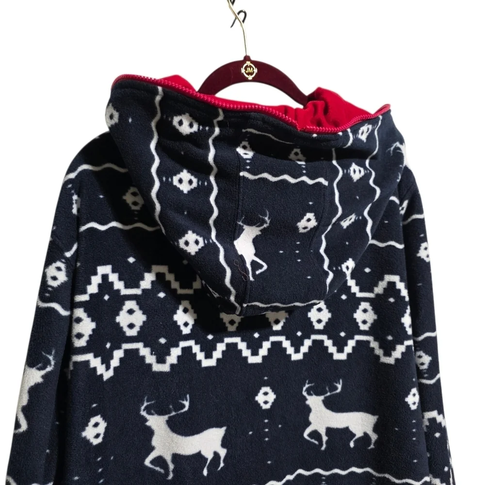 TIPSY ELVES BLUE REINDEER JUMPSUIT UNISEX SZ L - Picture 8 of 13
